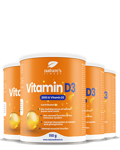 Vitamin D3 , Minőségi D3 Vitamin , Nap Vitaminja , Egészséges Csontok , Fogak , Izomzat , Immunrendszer , Kiváló Íz , Cukormentes , 3+1 Akció , 450g