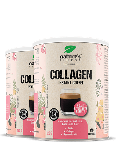 Collagen Coffee 1+1 , Harcolj A Ráncok Ellen , Kollagén , Hialuronsav , Biotin , Bőr Hidratálása , Csökkentse A Ráncokat , Prémium Arabica , 250g