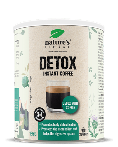 Detox Coffee , Detox Fogyás , Javított Emésztés , Energia , Máriatövis, Articsóka, Chlorella , Prémium Arabica , Hozzáadott Cukor Nélkül , 125g