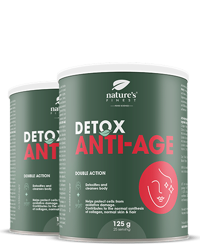 Detox Anti-Age 1+1 AJÁNDÉK , Szépség Anti-Aging Ital , Kollagén Pótlás , Köröm Haj Vitaminok , Ráncok Ellen , Természetes , 250g