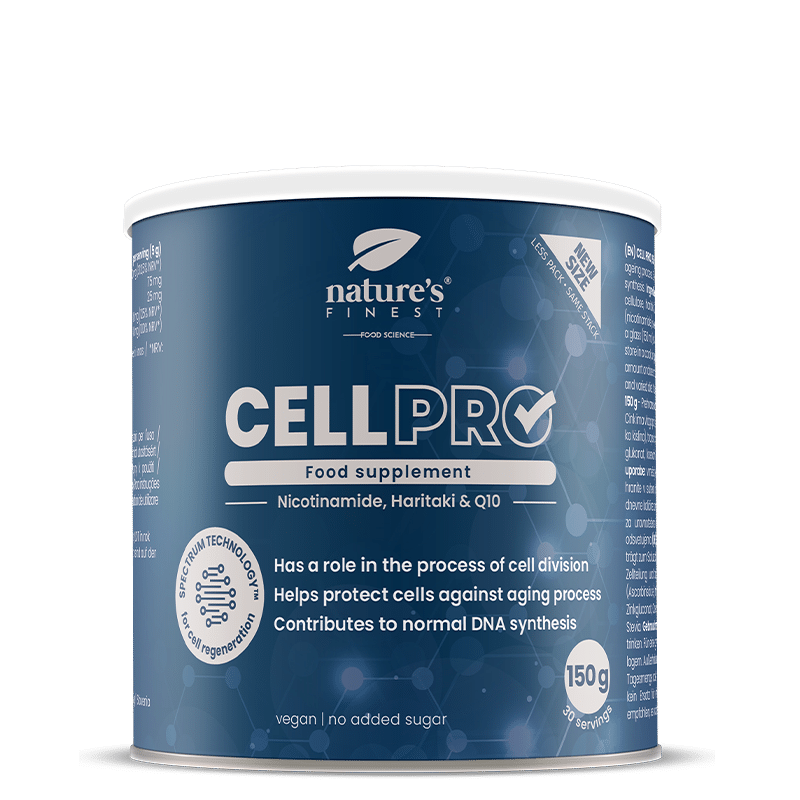 Nature's Finest Cell PRO | hosszélet-támogató ital | niacin, CoQ10, haritaki + C-vitamin