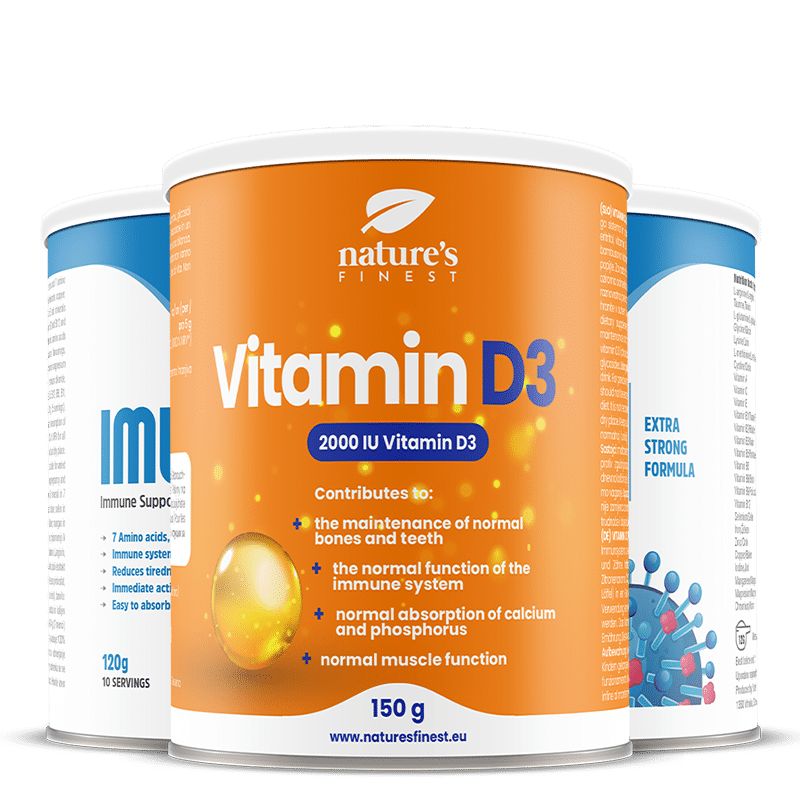 2x IMUNUP + D3-vitamin por | Támogatja az immunrendszert | Aminosavakat tartalmaz | D3-vitamin az immun egészségéért