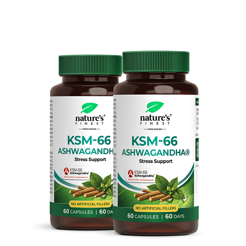 Nature's Finest KSM-66 Ashwagandha® Bundle | adaptogén étrend-kiegészítő stresszre, kortizolra + alvástámogatásra | KSM-66 gyökérkivonat,